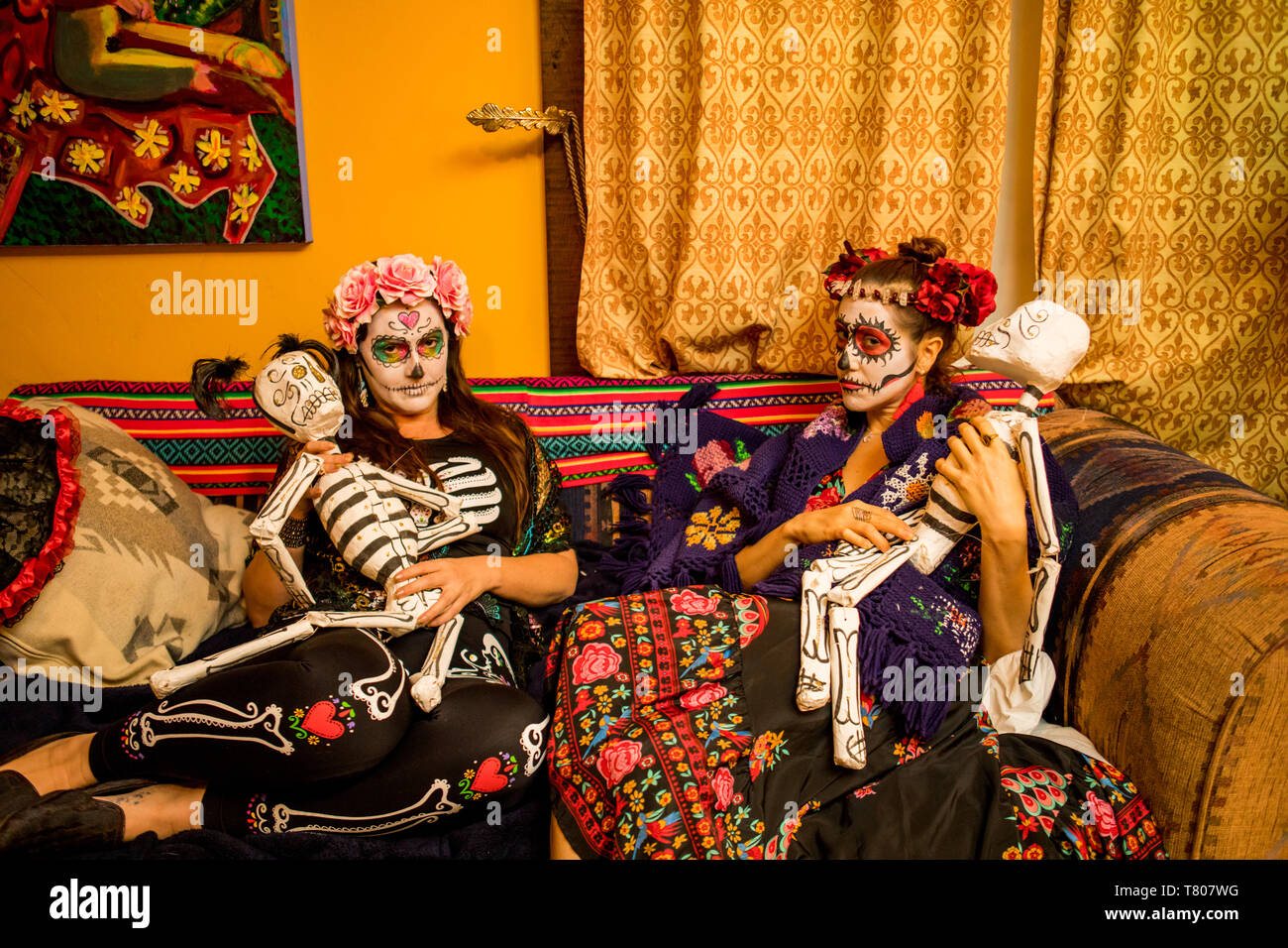 Day of the Dead celebration in the desert, California, United States of America, North America Stock Photo