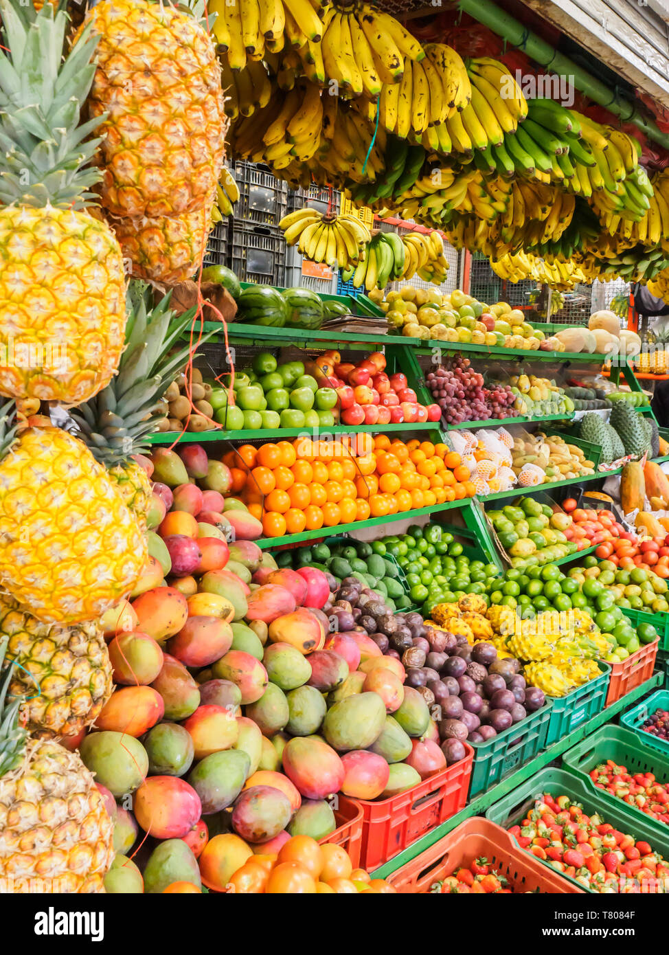 The produce section of Paloquemao market, Bogota, Colombia, South