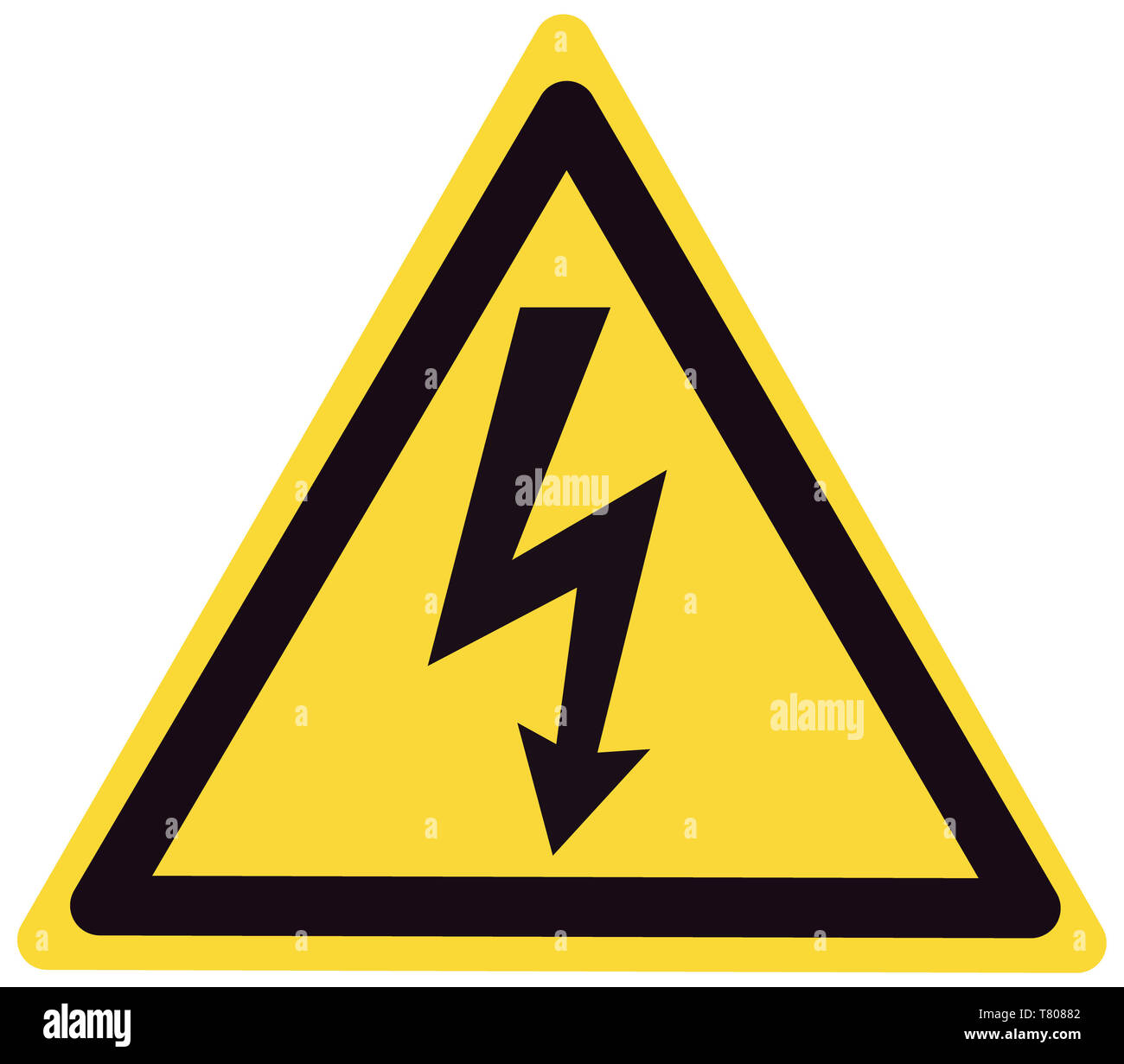 High Voltage Sign, Illustration Stock Photo