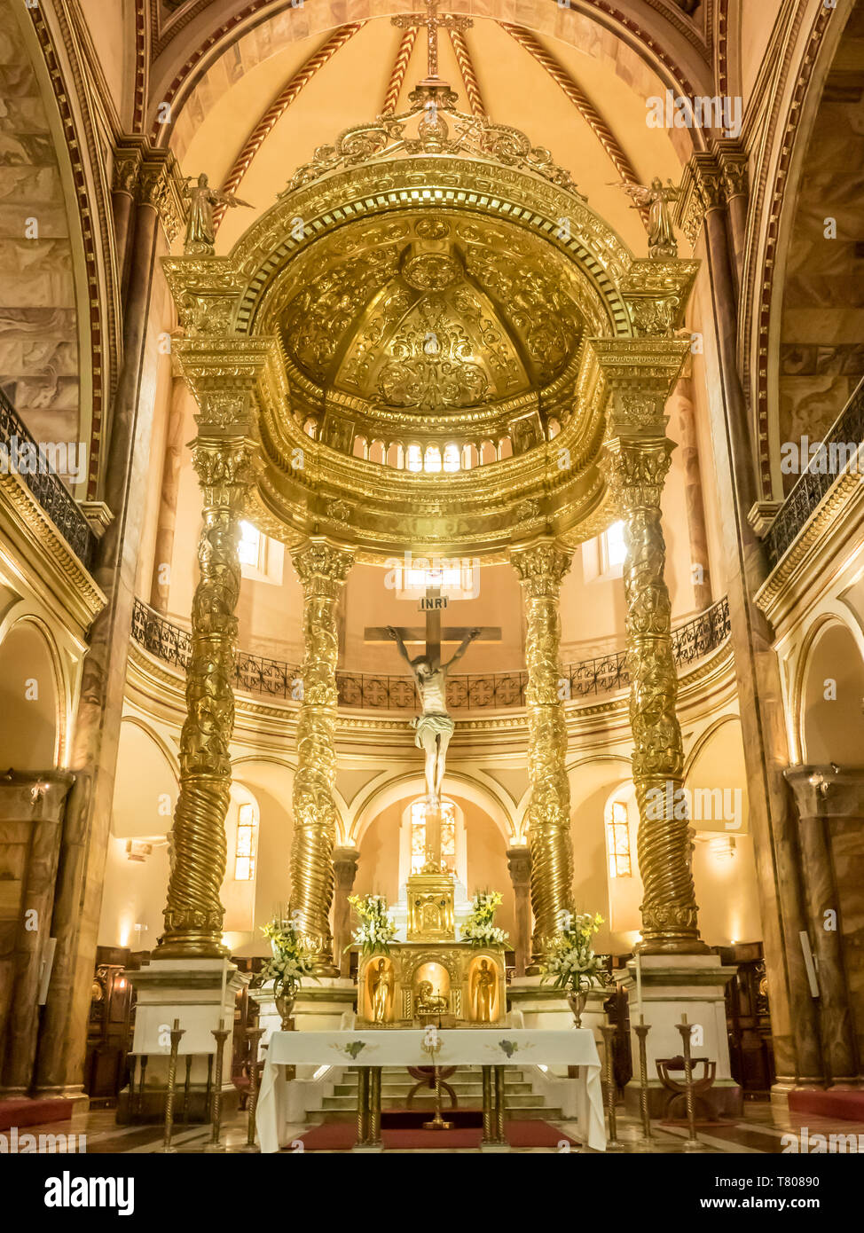 Main altar of the New Cathedral, Cuenca, Ecuador, South America Stock