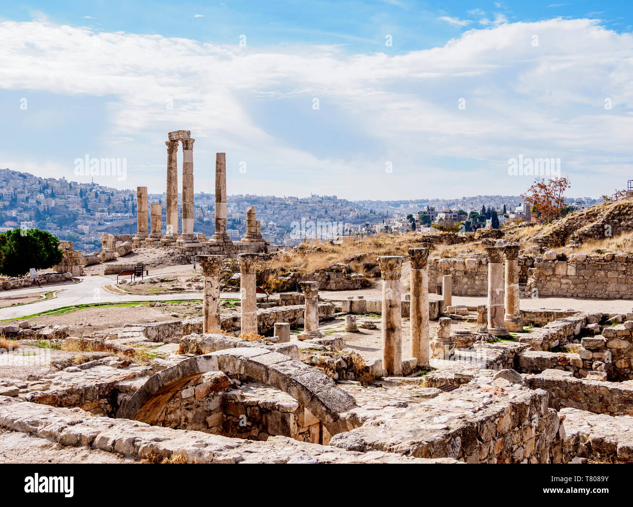 Temple of Hercules ruins, Amman Citadel, Amman Jordan, Middle Stock Photo - Alamy