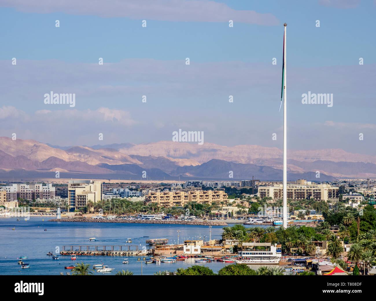 Aqaba, elevated view, Aqaba Governorate, Jordan, Middle East Stock Photo