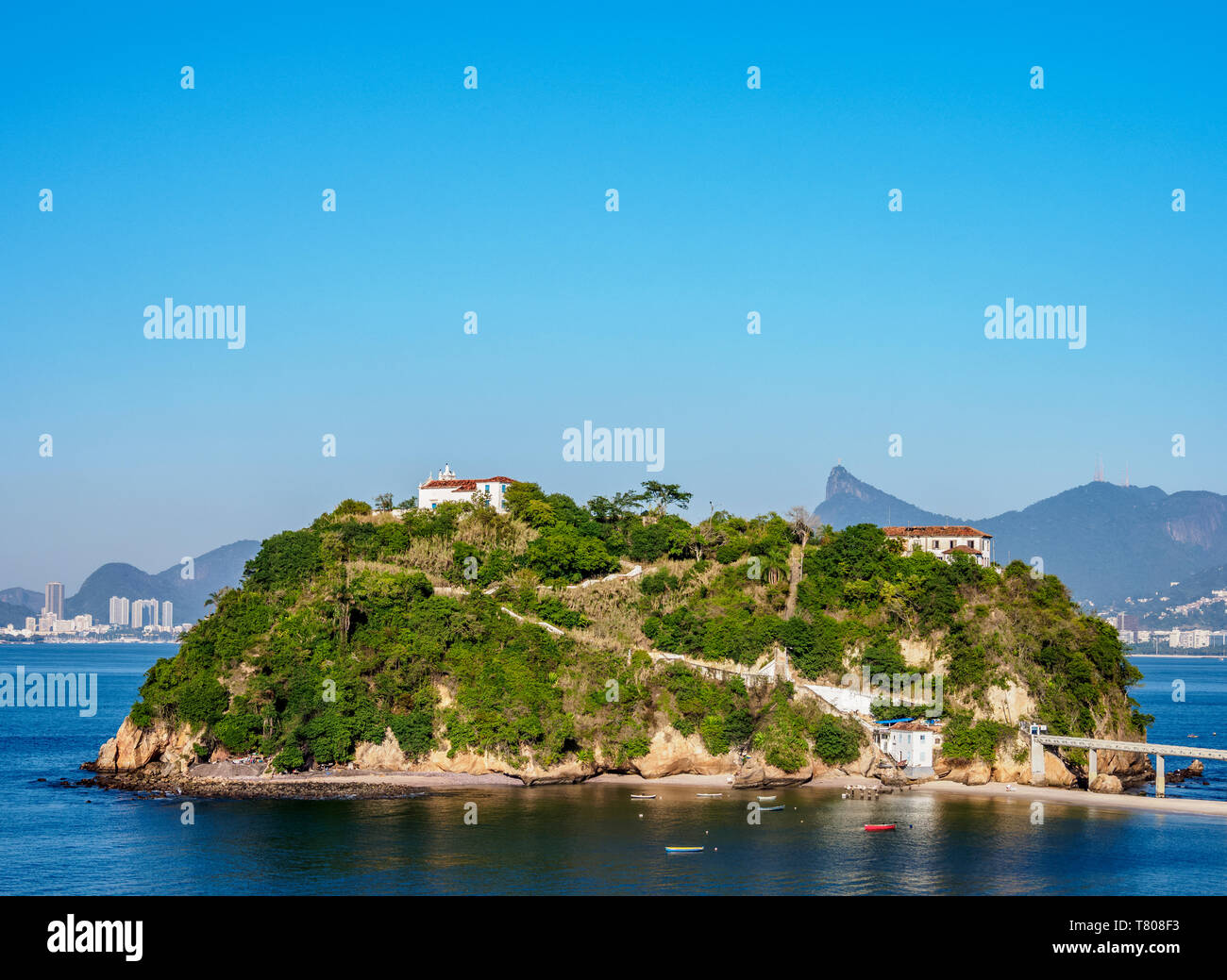 Boa Viagem Island, Niteroi, State of Rio de Janeiro, Brazil, South America Stock Photo