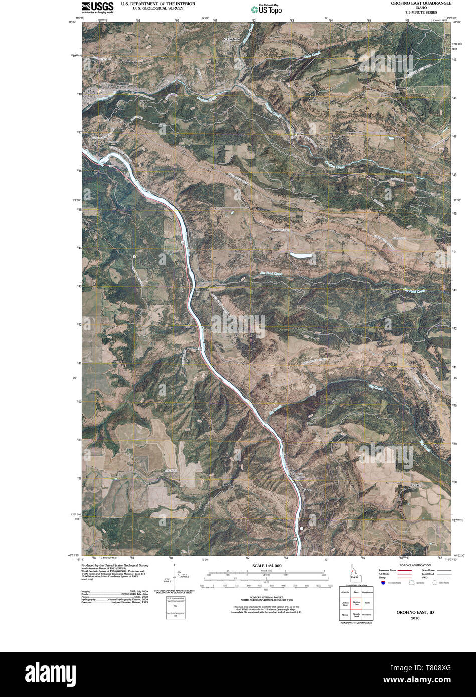 Orofino map Cut Out Stock Images & Pictures Alamy
