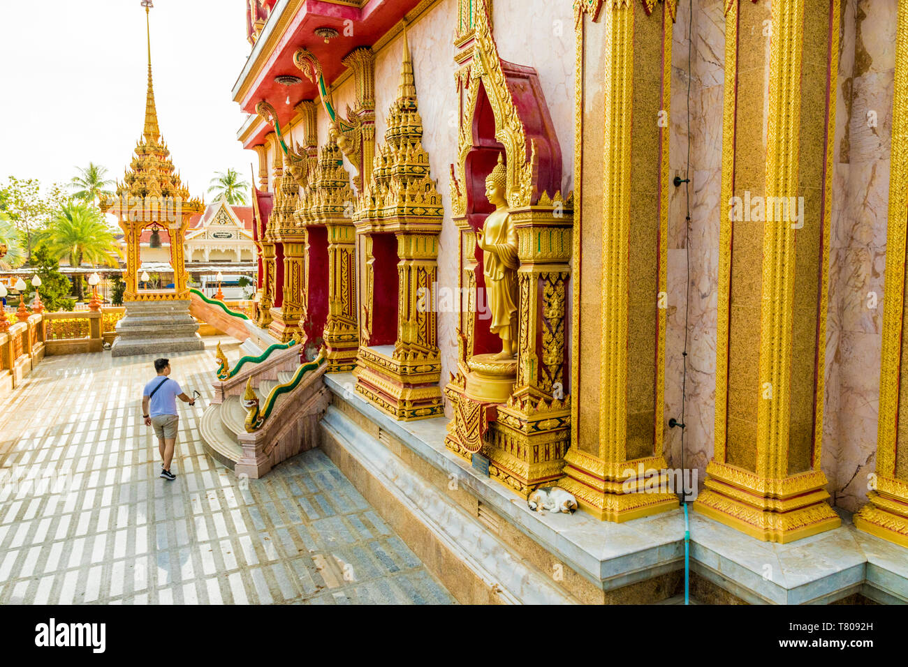 Chedi at Wat Chalong Temple in Phuket, Thailand, Southeast Asia, Asia Stock Photo