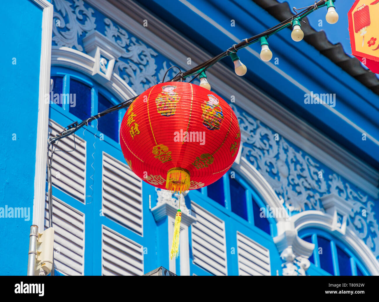 Beautiful Sino Portuguese architecture in Phuket Old Town, Phuket, Thailand, Southeast Asia, Asia Stock Photo