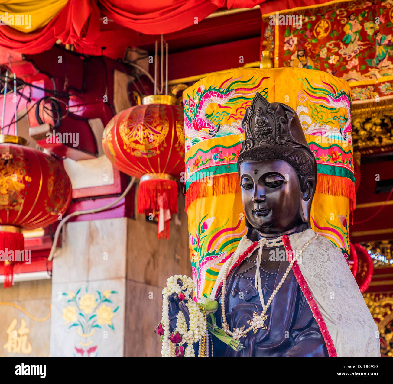 A wooden figure in Jui Tui shrine in Phuket Old Town, Phuket, Thailand, Southeast Asia, Asia Stock Photo