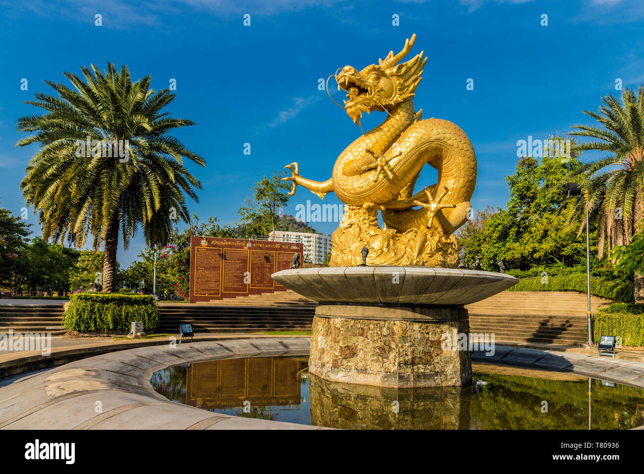 The Hai Leng Ong Statue (Golden Dragon Monument) in Phuket Old Town, Phuket, Thailand, Southeast Asia, Asia Stock Photo