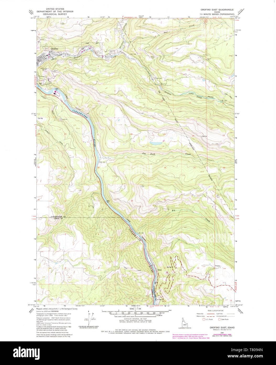 Orofino idaho map Cut Out Stock Images & Pictures Alamy