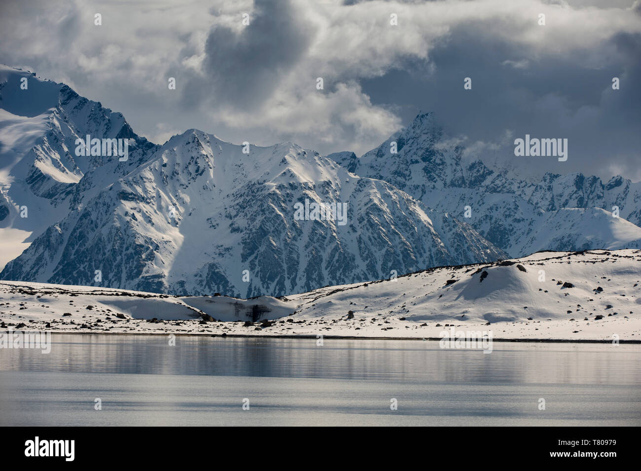Lilliehook Glacier, Spitsbergen, Svalbard Islands, Arctic, Norway, Europe Stock Photo