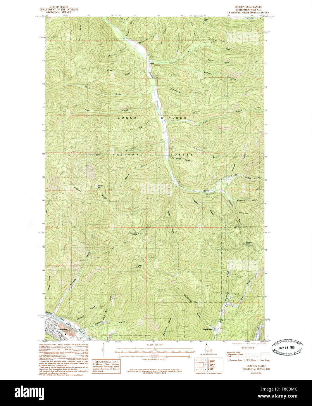 Map of osburn hires stock photography and images Alamy