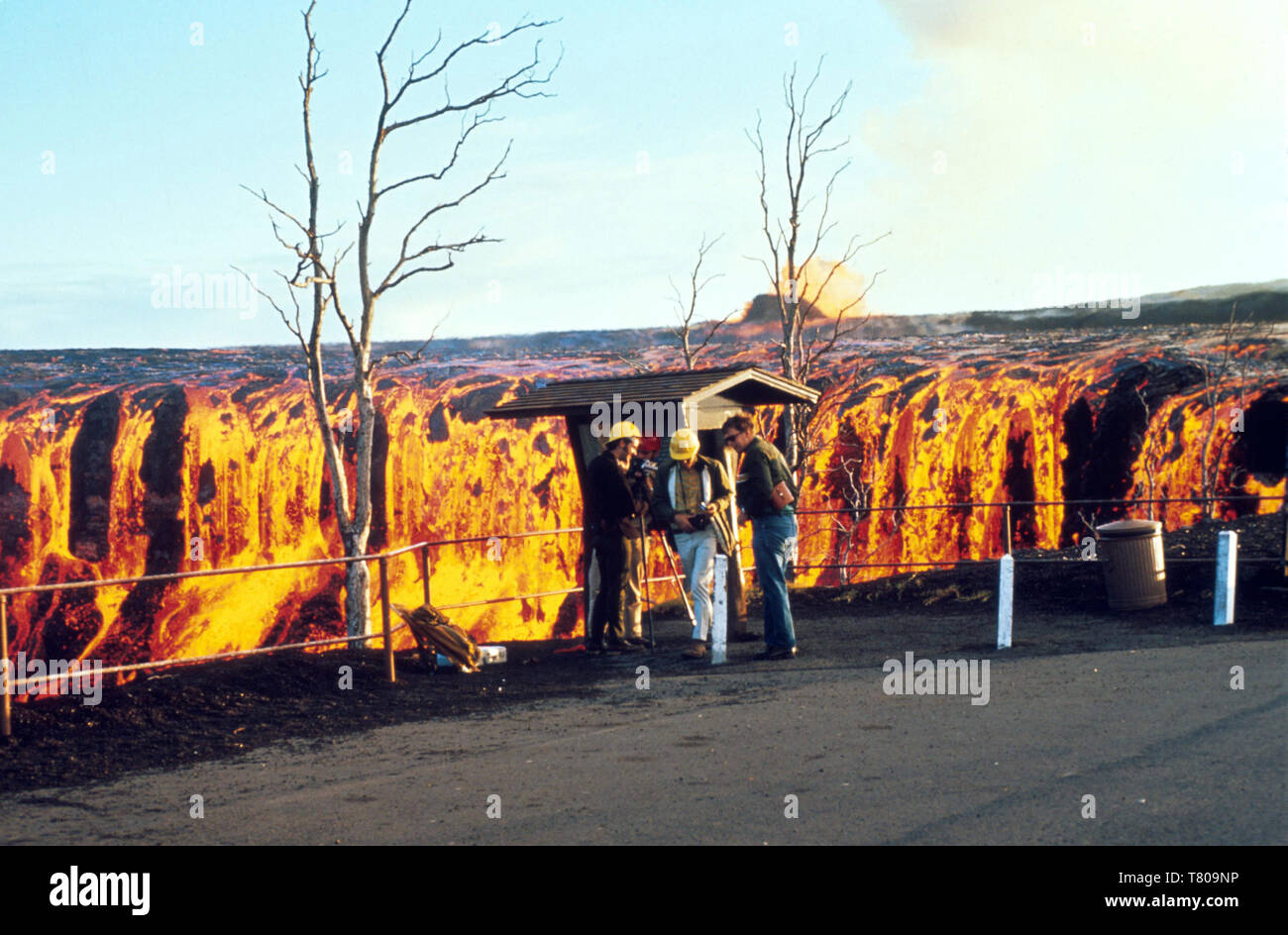 Mauna Ulu Eruption, 1969 Stock Photo