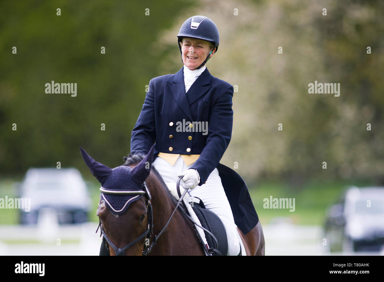 Kelso, Scottish Borders, UK. 9th May 2019. Dressage takes place on day 1 of the Floors Castle Horse Trials in the grounds of Floors Castle, Kelso, Scottish Borders. Credit: Scottish Borders Media/Alamy Live News Stock Photo