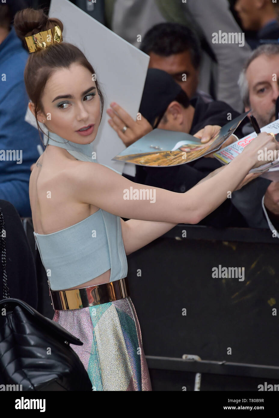 WESTWOOD, LOS ANGELES, CALIFORNIA, USA - MAY 08: Actress Lily Collins ...
