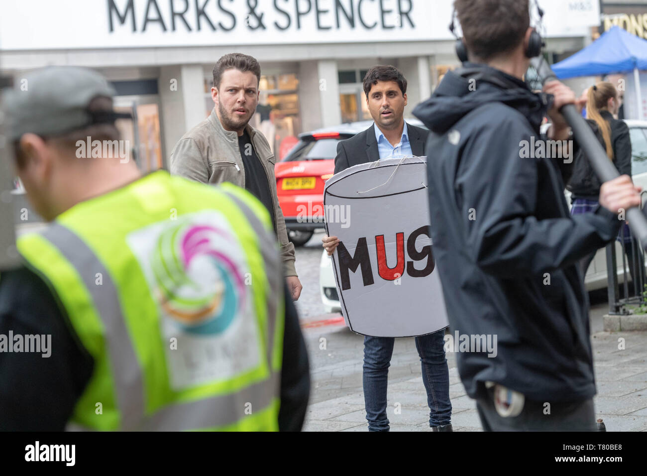 Brentwood Essex 9th May 2019 Filming of the latest episode of The Only Way is Essex TOWIE in Brentwood High Street    Credit Ian Davidson/Alamy Live News Stock Photo