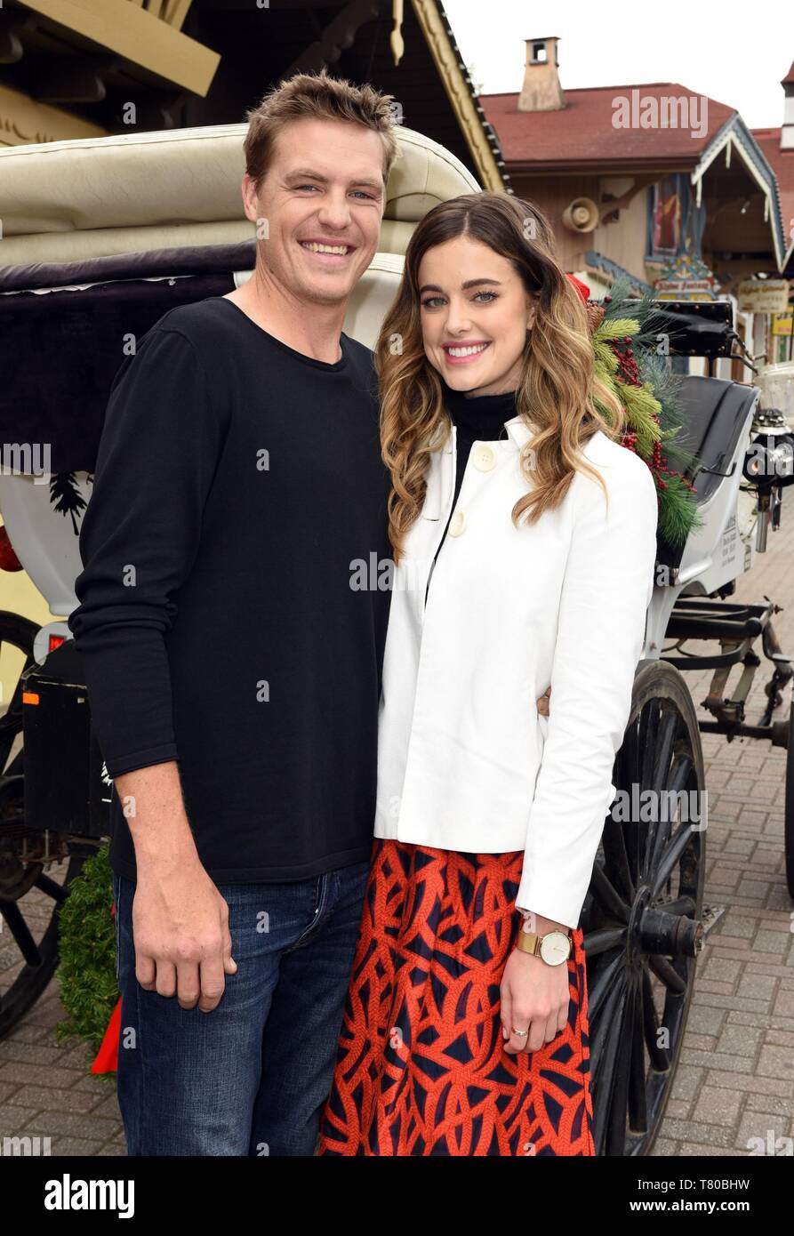 Helen, GA, USA. 9th May, 2019. Tilky Jones, Ashley Newbrough on location for Hallmark Channel's THE CHRISTMAS CARD Film Shoot, Helen, GA May 9, 2019. Credit: Derek Storm/Everett Collection/Alamy Live News Stock Photo