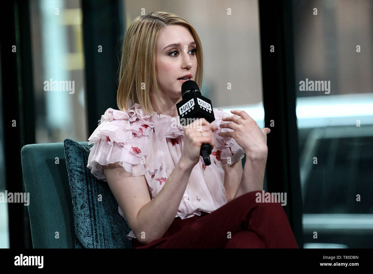 New York, USA. 9 May, 2019. Taissa Farmiga at the BUILD Series with