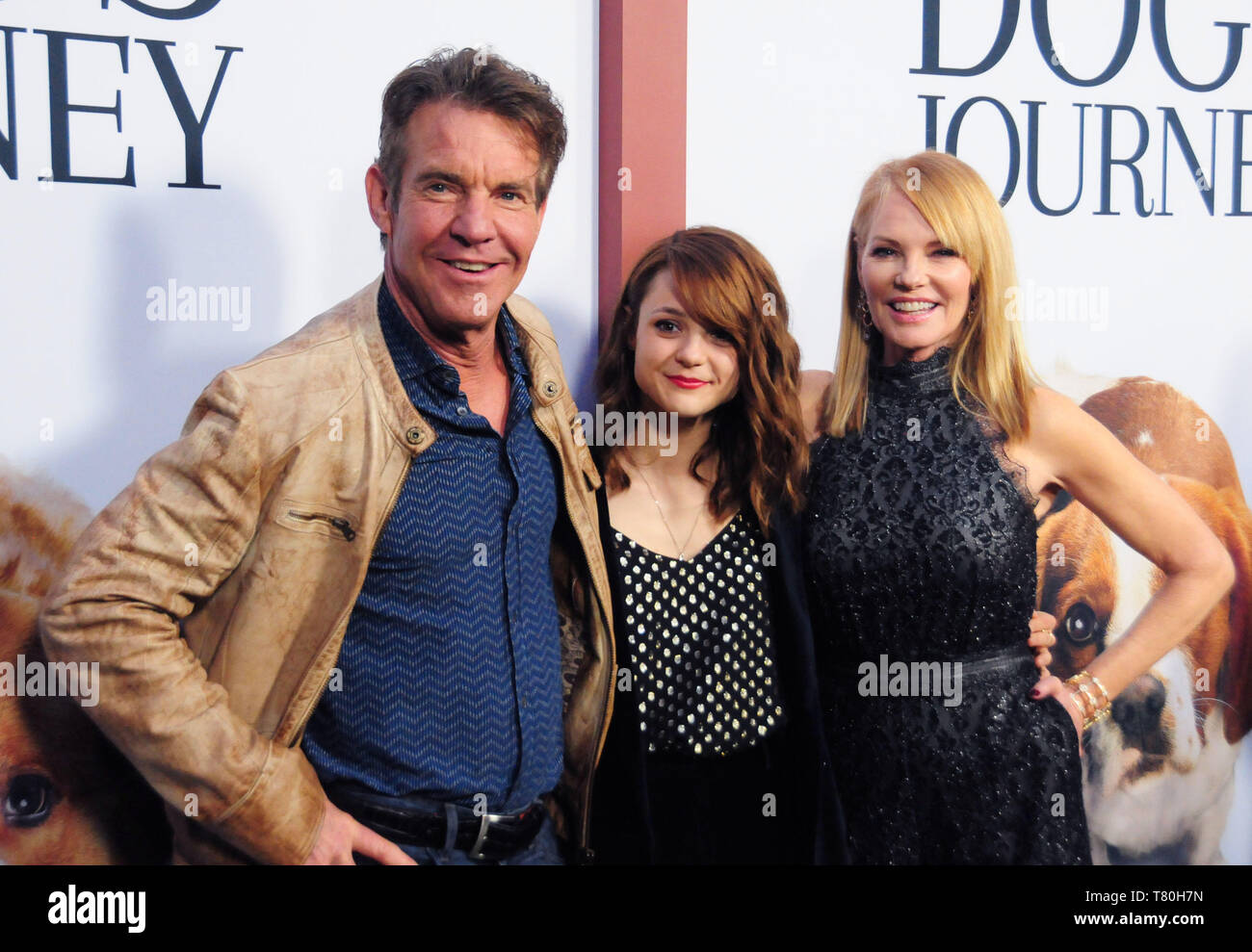 Los Angeles, California, USA 9th May 2019  Actor Dennis Quaid, actress Kathryn Prescott and actress Marg Helgenberger attend Universal Pictures and Amblin Entertainment Present The Premiere of A Dog's Journey on May 9, 2019 at Arclight Hollywood in Los Angeles, California, USA. Photo by Barry King/Alamy Live News Stock Photo