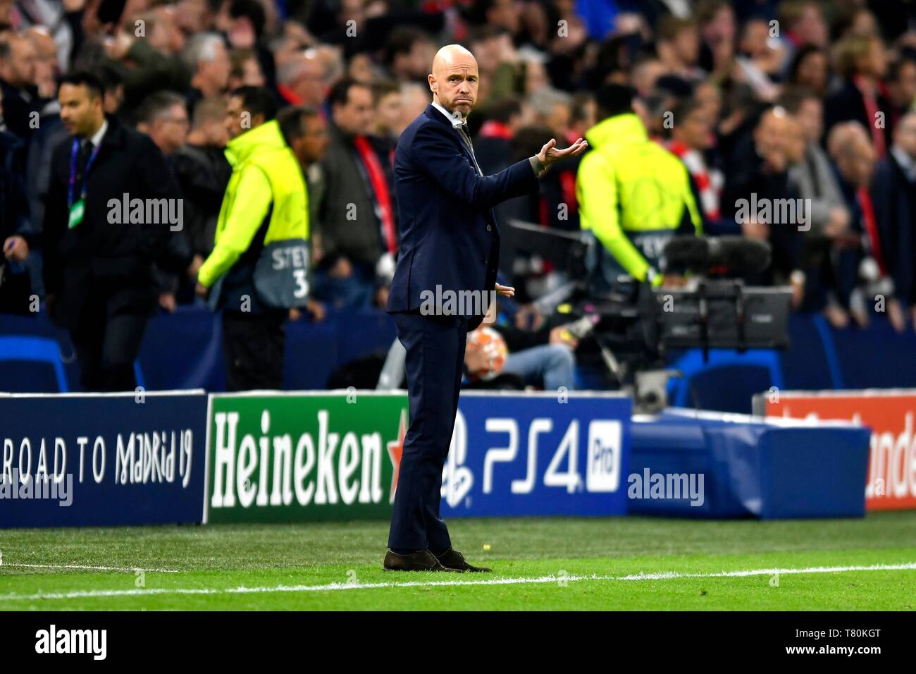 AMSTERDAM, 17-09-2019 JohanCruyff Arena , Champions League Football season  2019 / 2020 .Ajax coach Erik ten Hag during the match Ajax - Lille Stock  Photo - Alamy