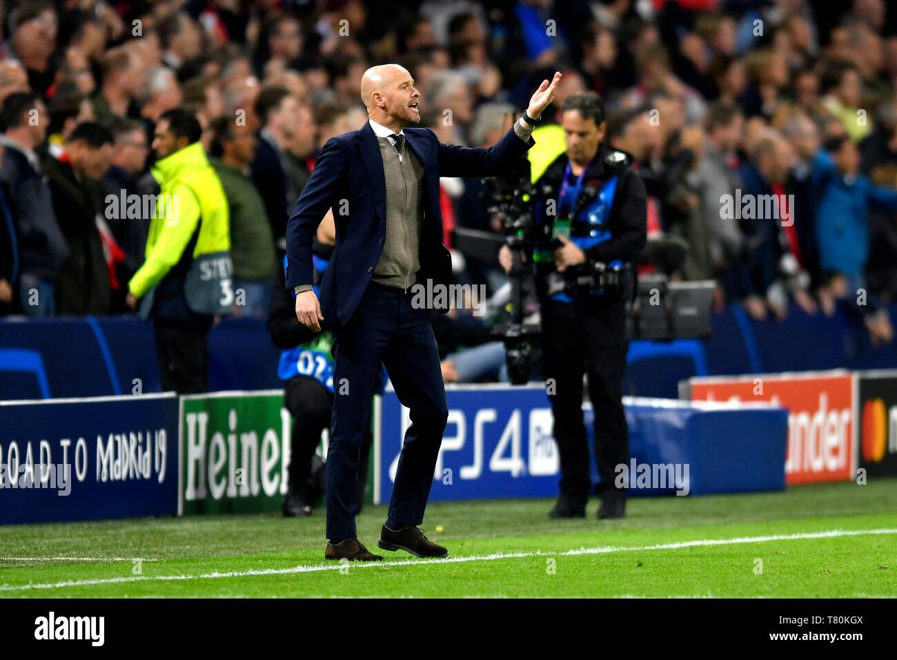 AMSTERDAM, 17-09-2019 JohanCruyff Arena , Champions League Football season  2019 / 2020 .Ajax coach Erik ten Hag during the match Ajax - Lille Stock  Photo - Alamy