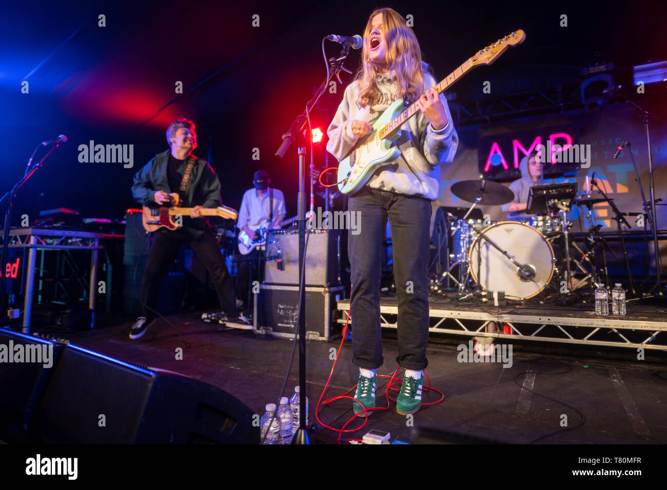 Brighton, UK. 09th May, 2019. Girl in Red (real name Marie Ulven)  performing live on stage at the 2019 edition of The Great Escape Festival in  Brighton, UK. Photo date: Thursday, May