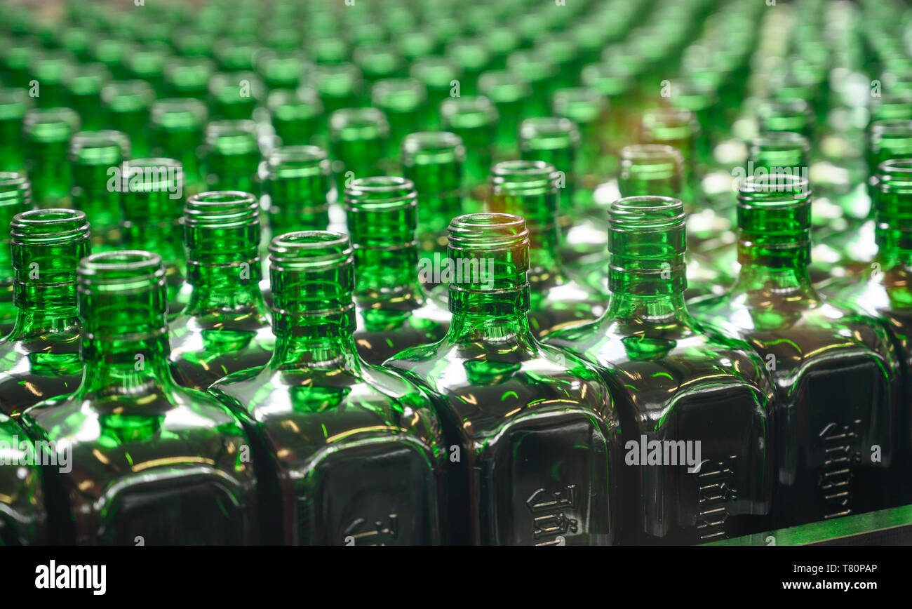Wolfenbuttel Germany 10th May 19 Empty Jagermeister Bottles Can Be Found In The Newly Expanded Filling Plant Of The Beverage Manufacturer Jagermeister With This Expansion Jagermeister Has According To Its Own Information