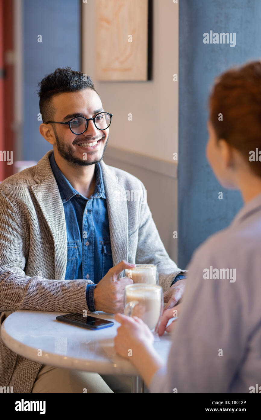 Having coffee with girlfriend Stock Photo