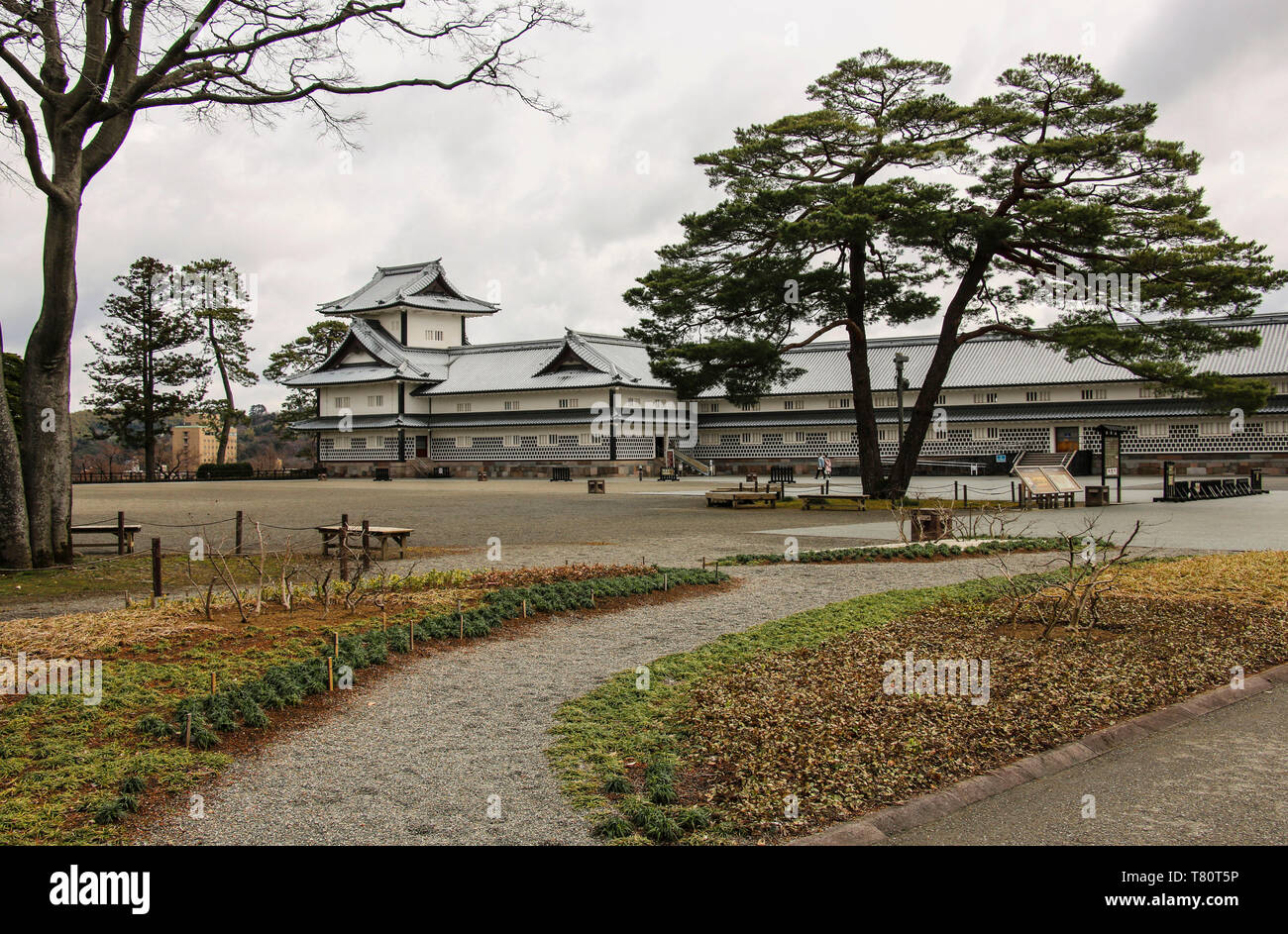 Kanazawa Castle in Kanazawa, Ishikawa Prefecture, Japan Stock Photo