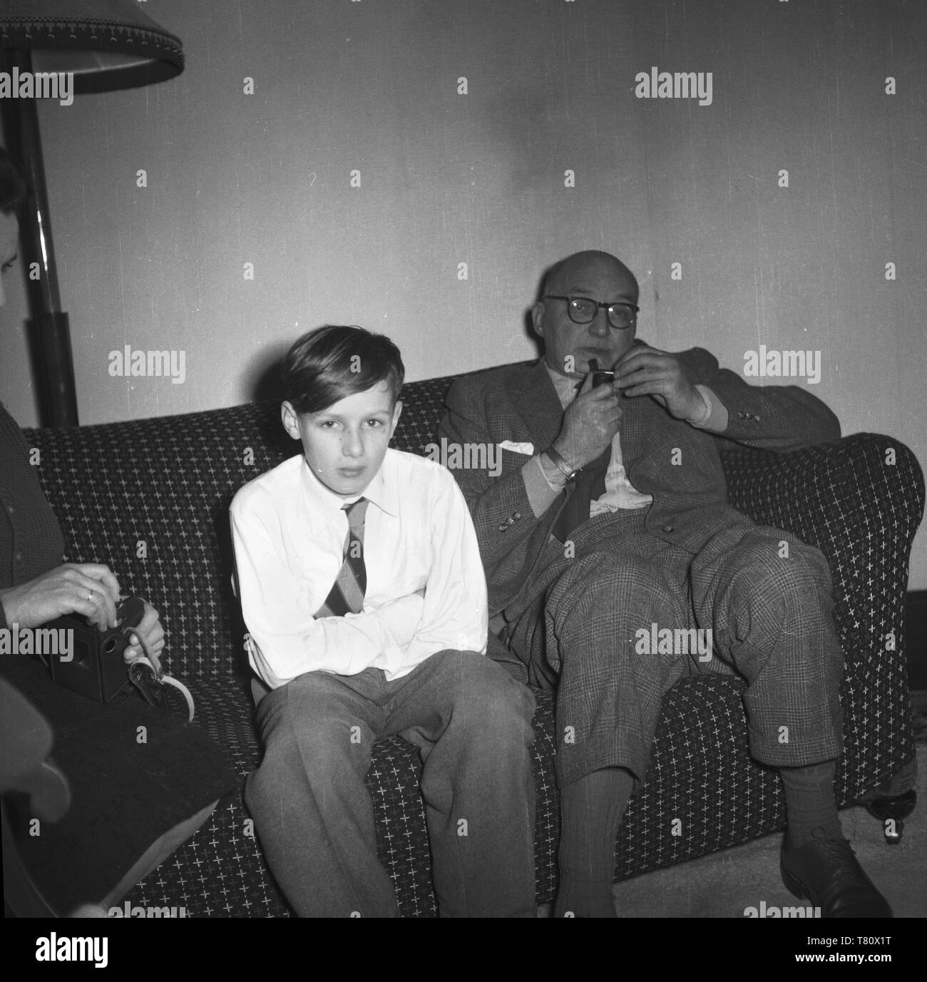 Father smoking son hi-res stock photography and images