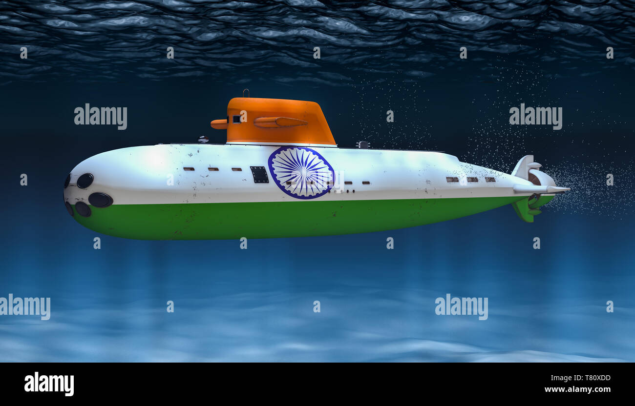 Submarine of Indian Navy, concept. 3D rendering Stock Photo Alamy