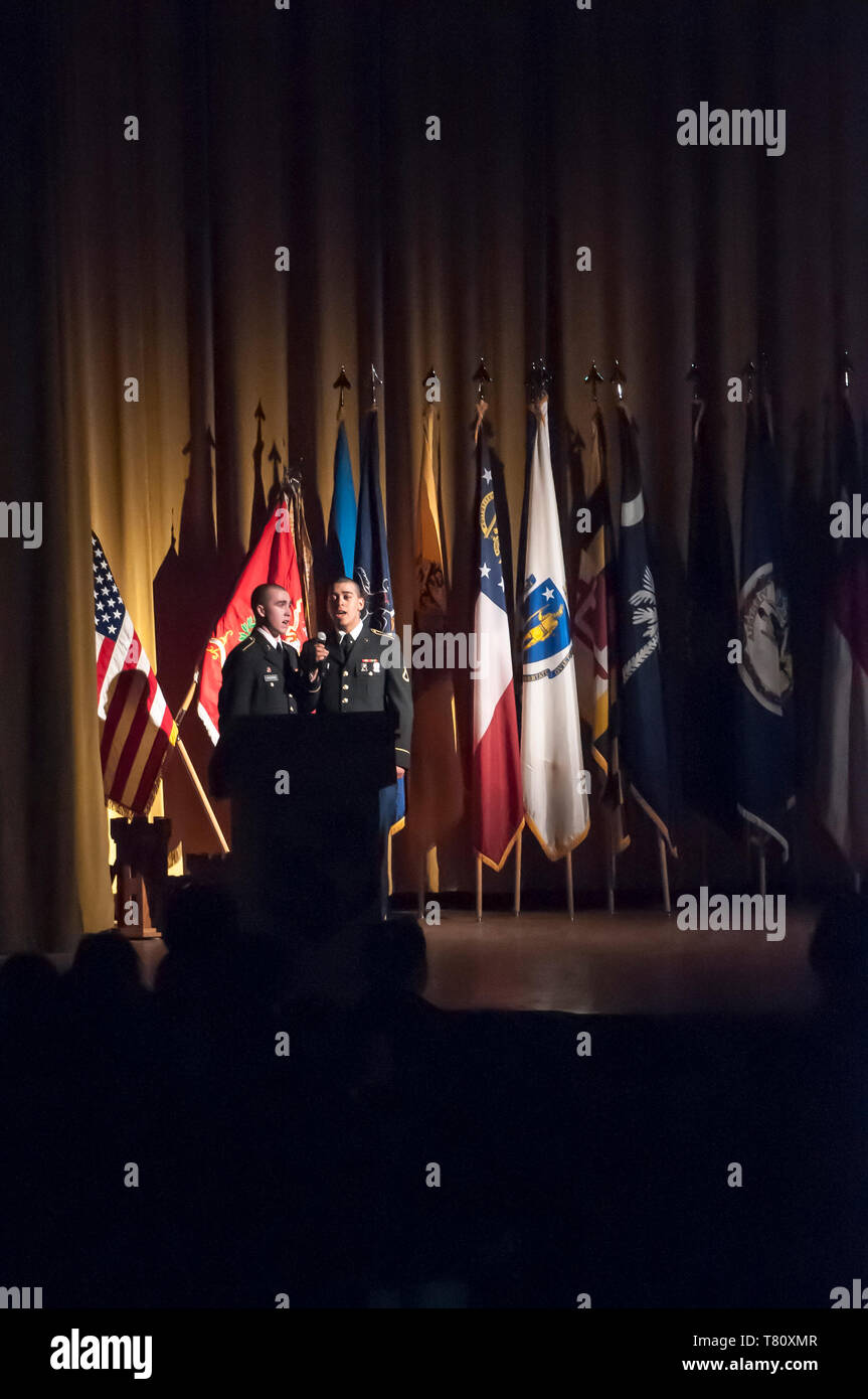 Fort Leonard Wood, Missouri. Abrahms Theater, A Co 35th OSUT, US Army