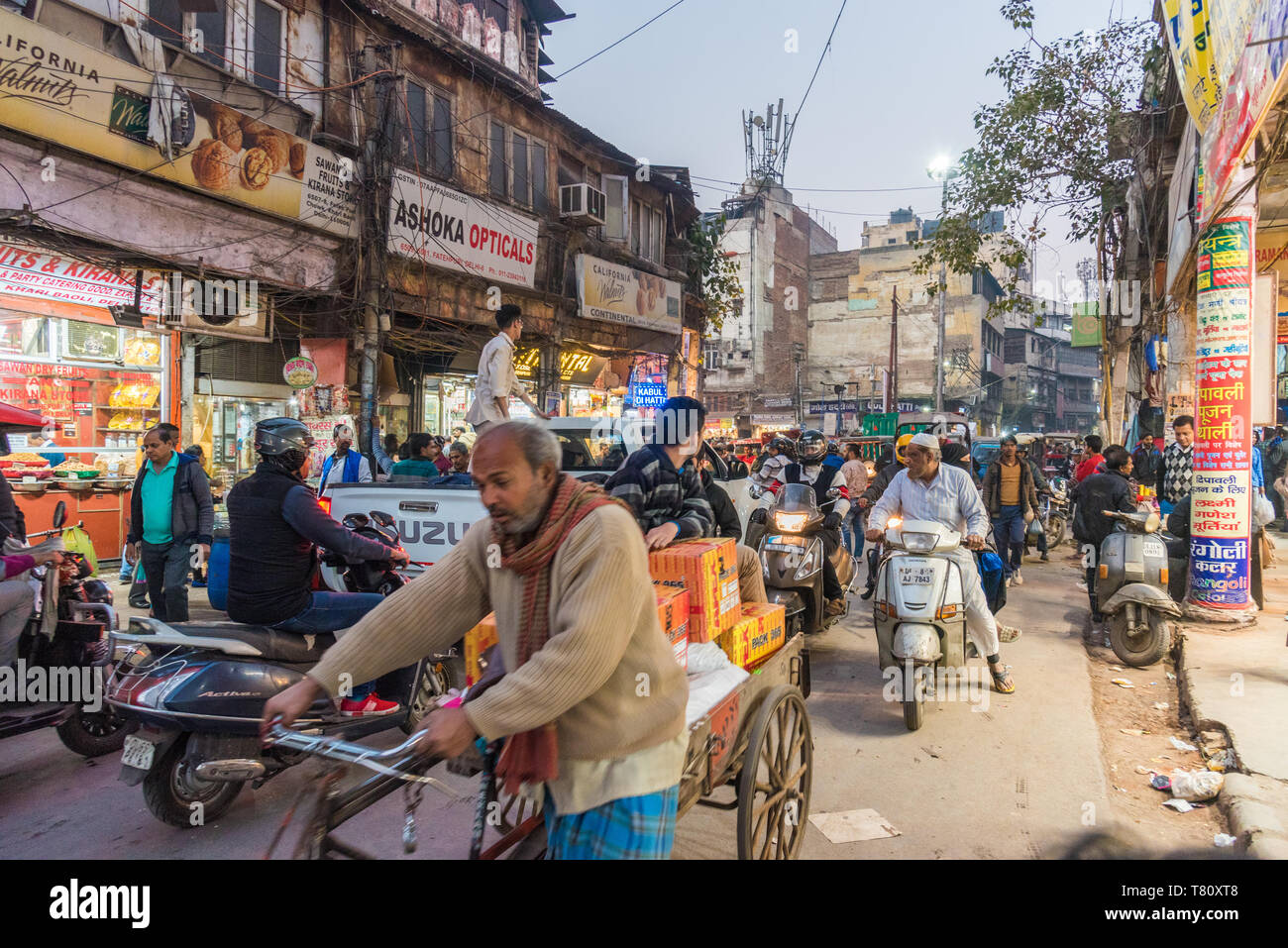 Chandni Chowk street market, New Delhi, India, Asia Stock Photo