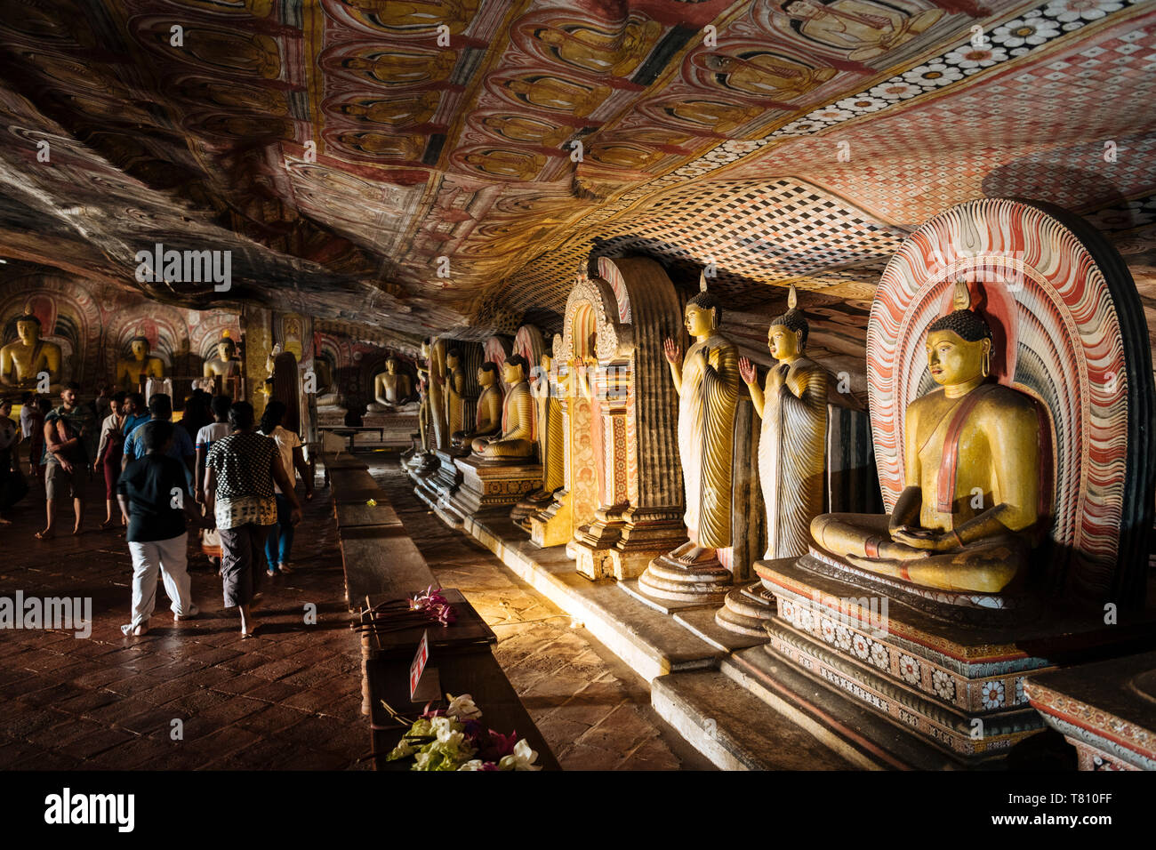 Dambulla Rock Cave Temple, UNESCO World Heritage Site, Central Province, Sri Lanka, Asia Stock Photo