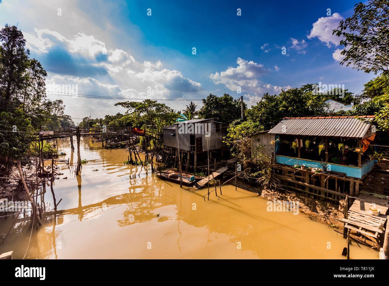 Village life on the Mekong Delta, Vietnam, Indochina, Southeast Asia, Asia Stock Photo