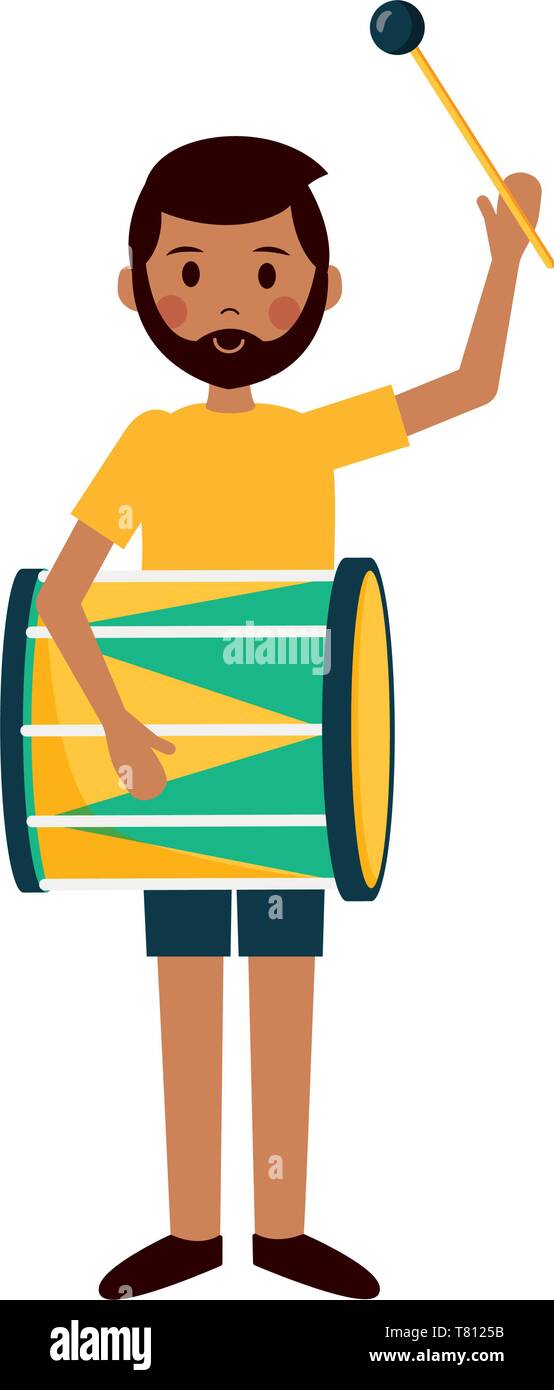 Brazil drum music man Stock Vector Images - Alamy
