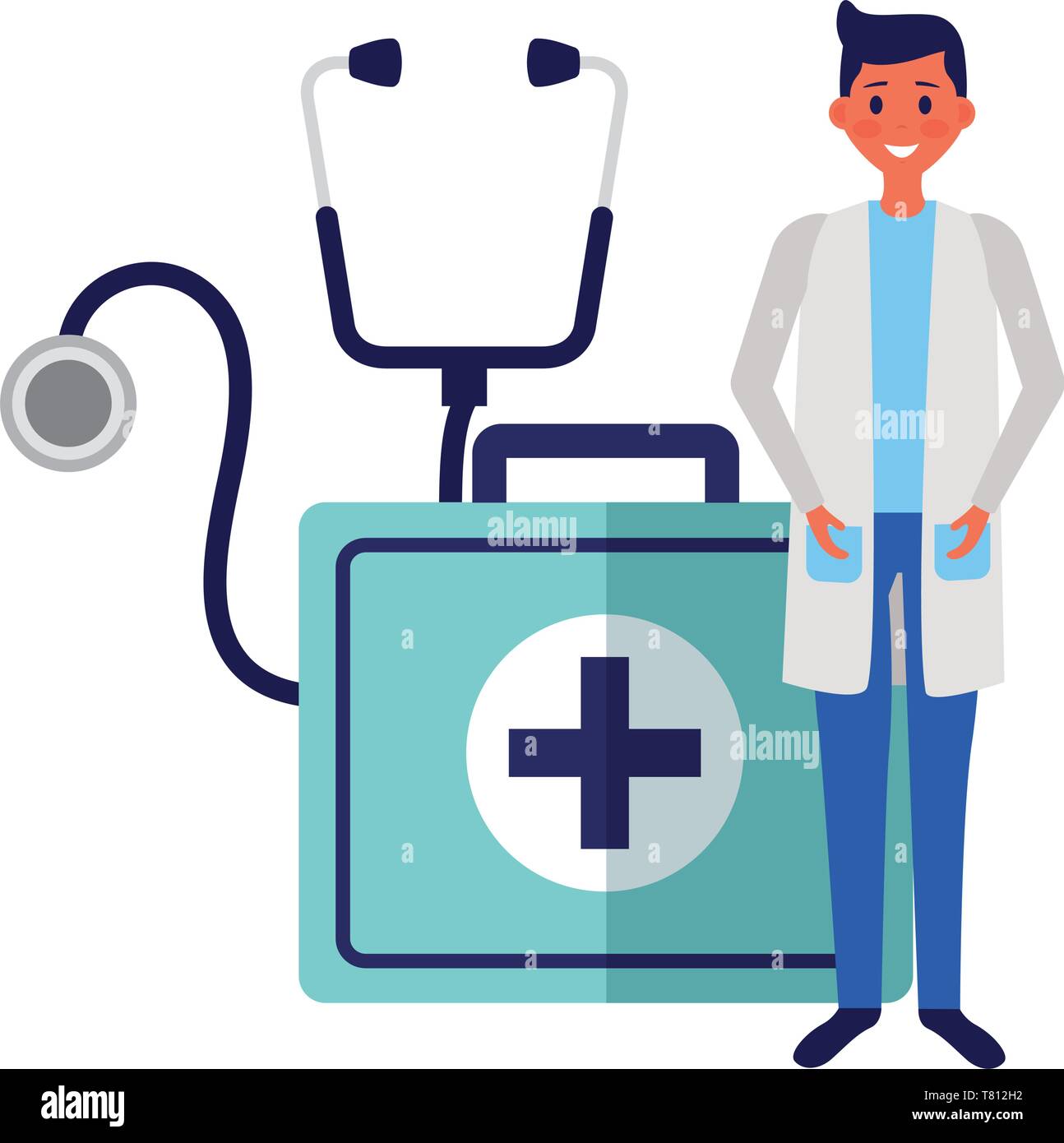 Doctor man suitcase stethoscope hi-res stock photography and images - Alamy