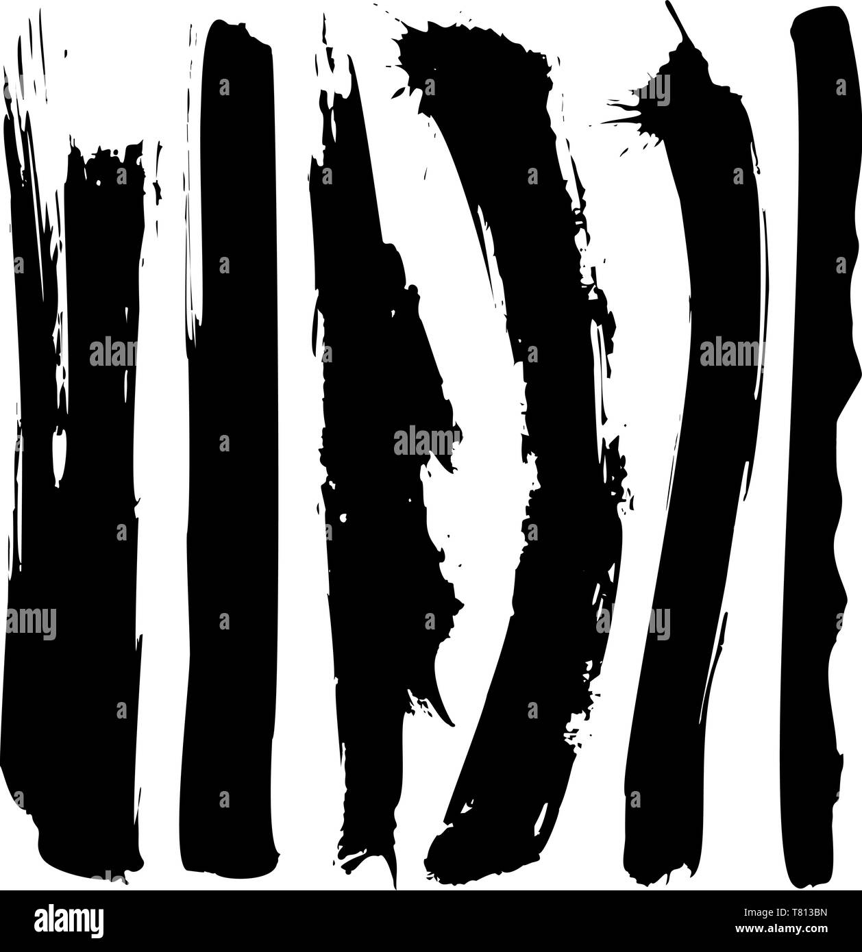 Set of black grunge ink blobs - vector Stock Vector Image & Art - Alamy