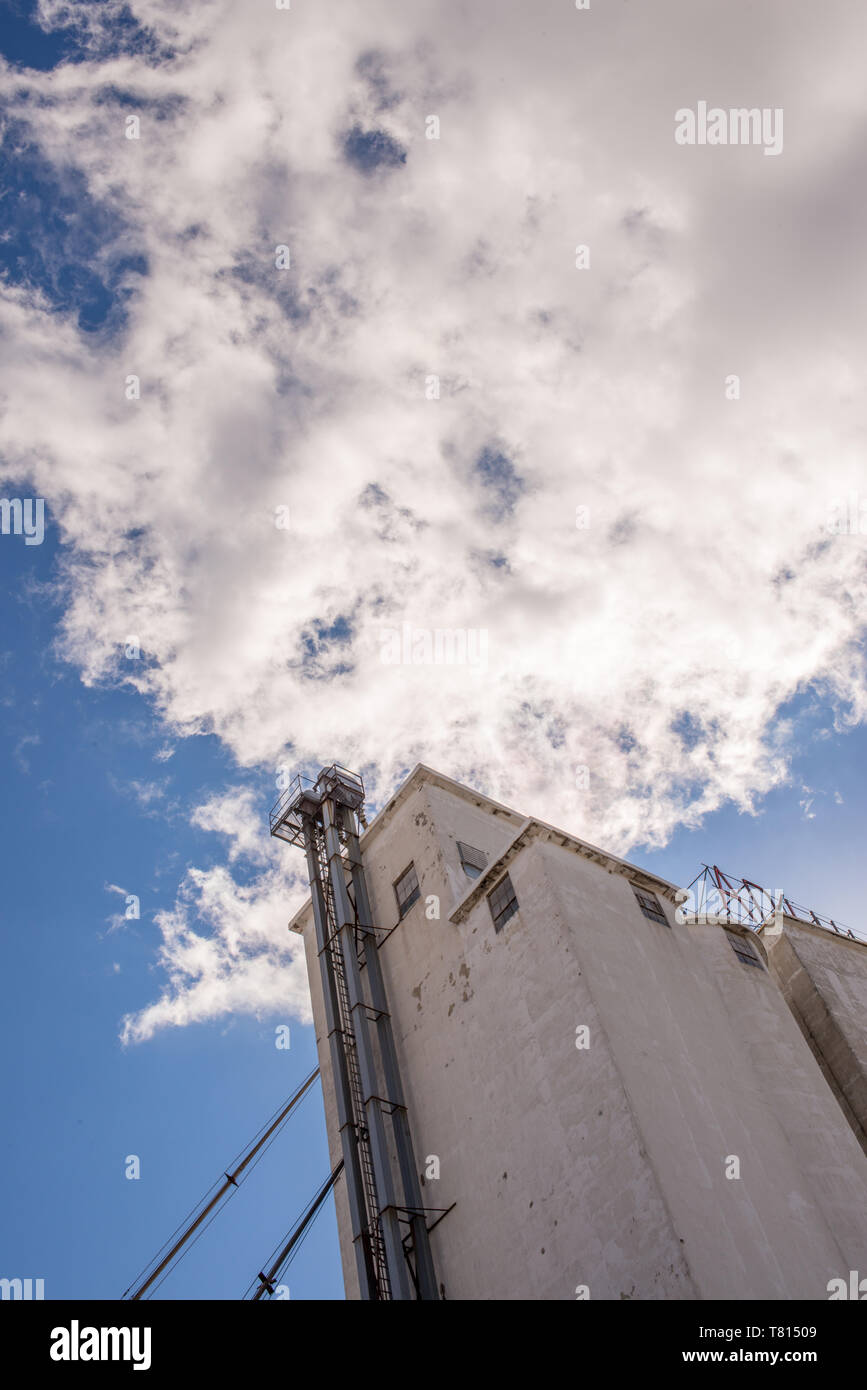 The iconic Adluh Flour Mill still stands and remains a working mill complete with a small retail store located in Columbia, South Carolina. Stock Photo