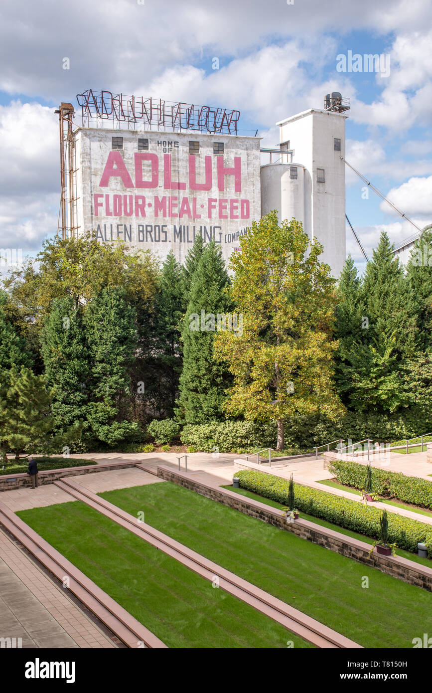 The iconic Adluh Flour Mill still stands and remains a working mill