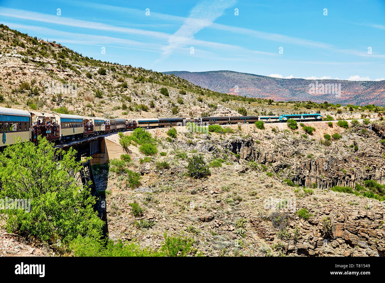 Clarkdale, Arizona, USA May 4, 2019 Verde Canyon Railroad train