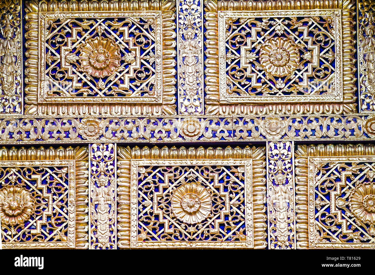 Luxury Seamless Golden Floral Wallpaper High Resolution Stock ...