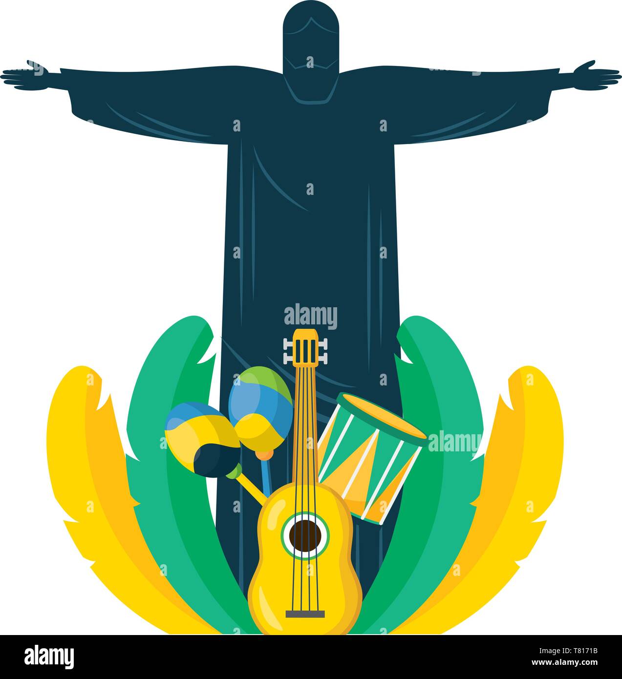 christ guitar drum brazil carnival Stock Vector Image & Art - Alamy