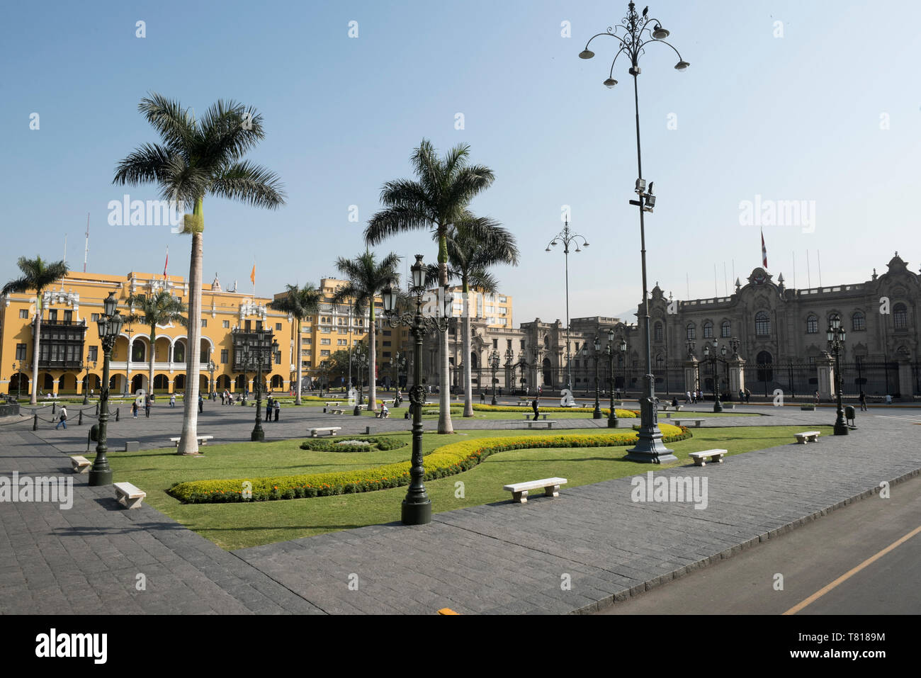 la municipalidad de lima municipal building city hall on plaza mayor armas lima peru Stock Photo