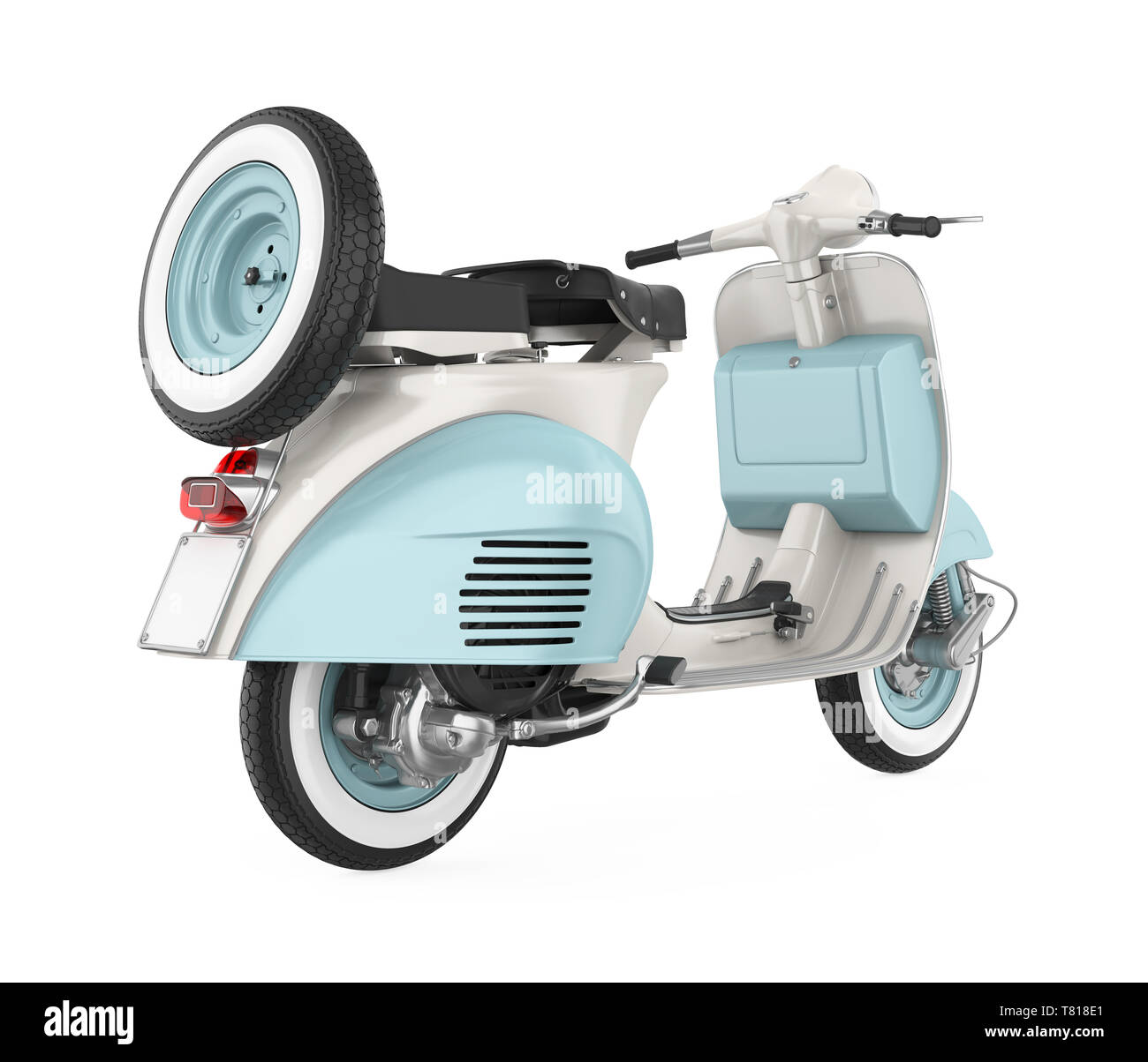 Vintage Scooter Motorcycle Isolated Stock Photo - Alamy