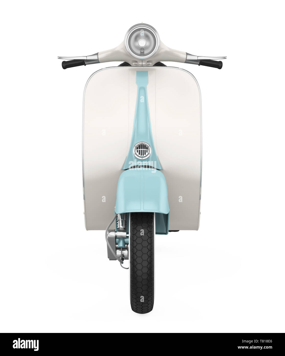 Vintage Scooter Motorcycle Isolated Stock Photo Alamy