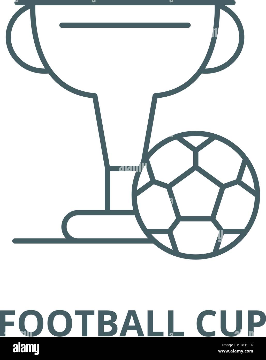 Football cup vector line icon, linear concept, outline sign, symbol ...