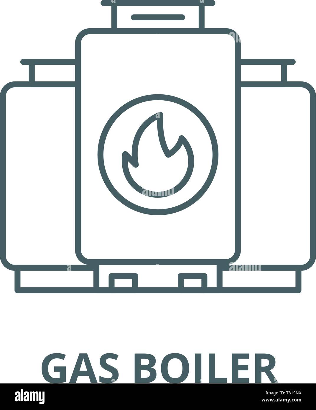 Gas boiler vector line icon, linear concept, outline sign, symbol Stock  Vector Image & Art - Alamy