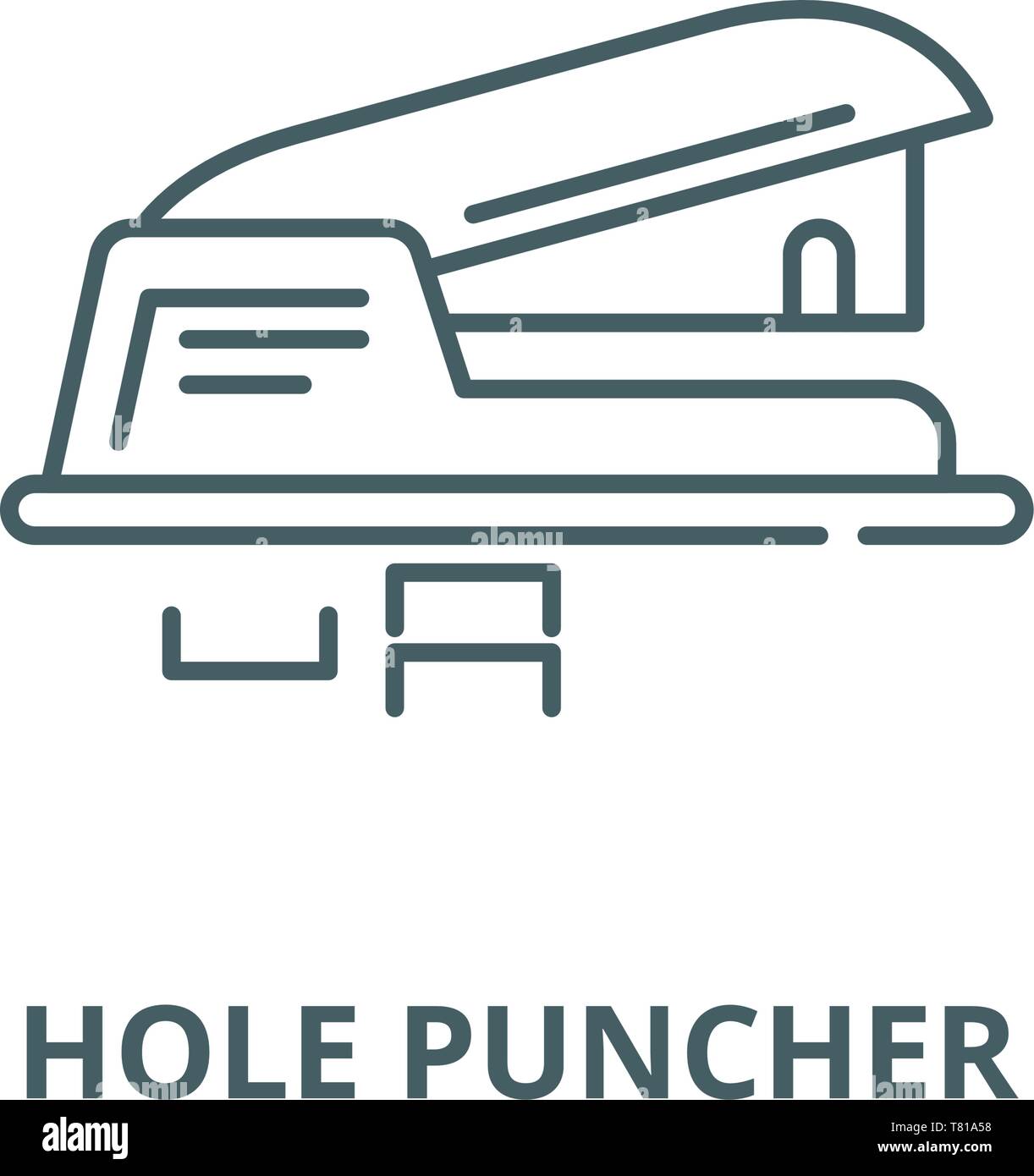 Hole puncher vector line icon, linear concept, outline sign, symbol