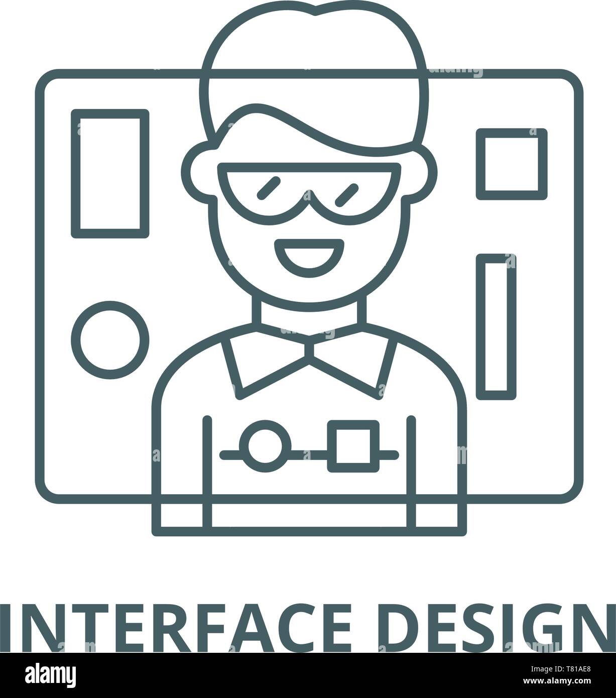 Interface design vector line icon, linear concept, outline sign, symbol ...