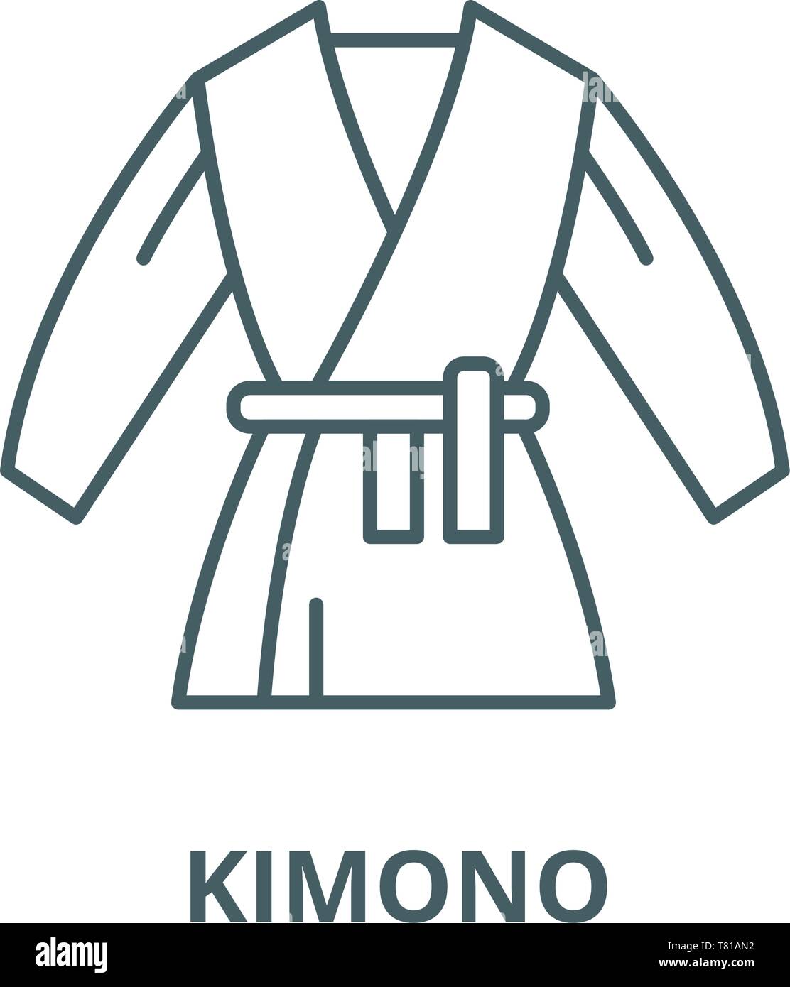 Kimono vector line icon, linear concept, outline sign, symbol Stock Vector  Image & Art - Alamy